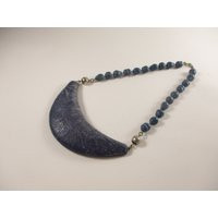 Chunky Blue Bead Necklace, Vintage Oversized Pendant Fashion Jewelry, 1970S | Etsy (US)