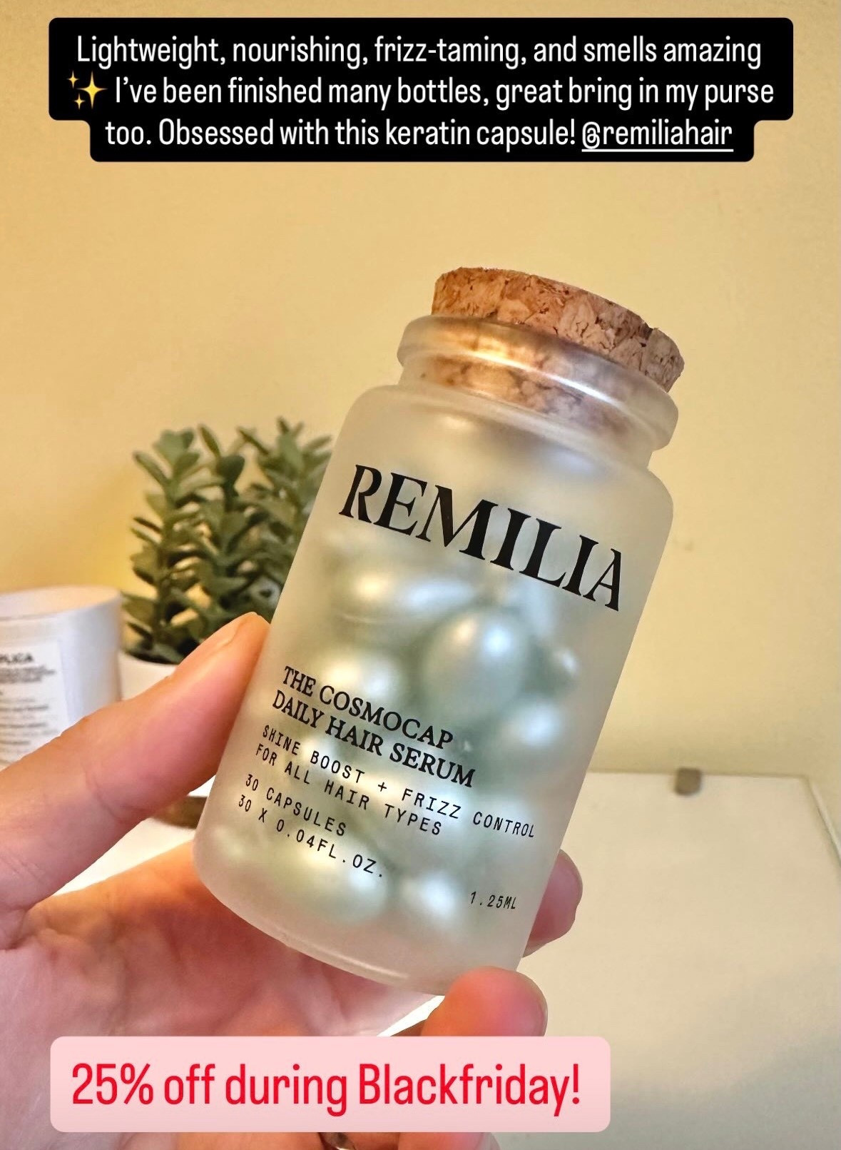 Lightweight, nourishing, frizz-taming, and smells amazing ✨ Obsessed with this keratin capsule! 

#haircare

#LTKCyberWeek #LTKGiftGuide #LTKSaleAlert