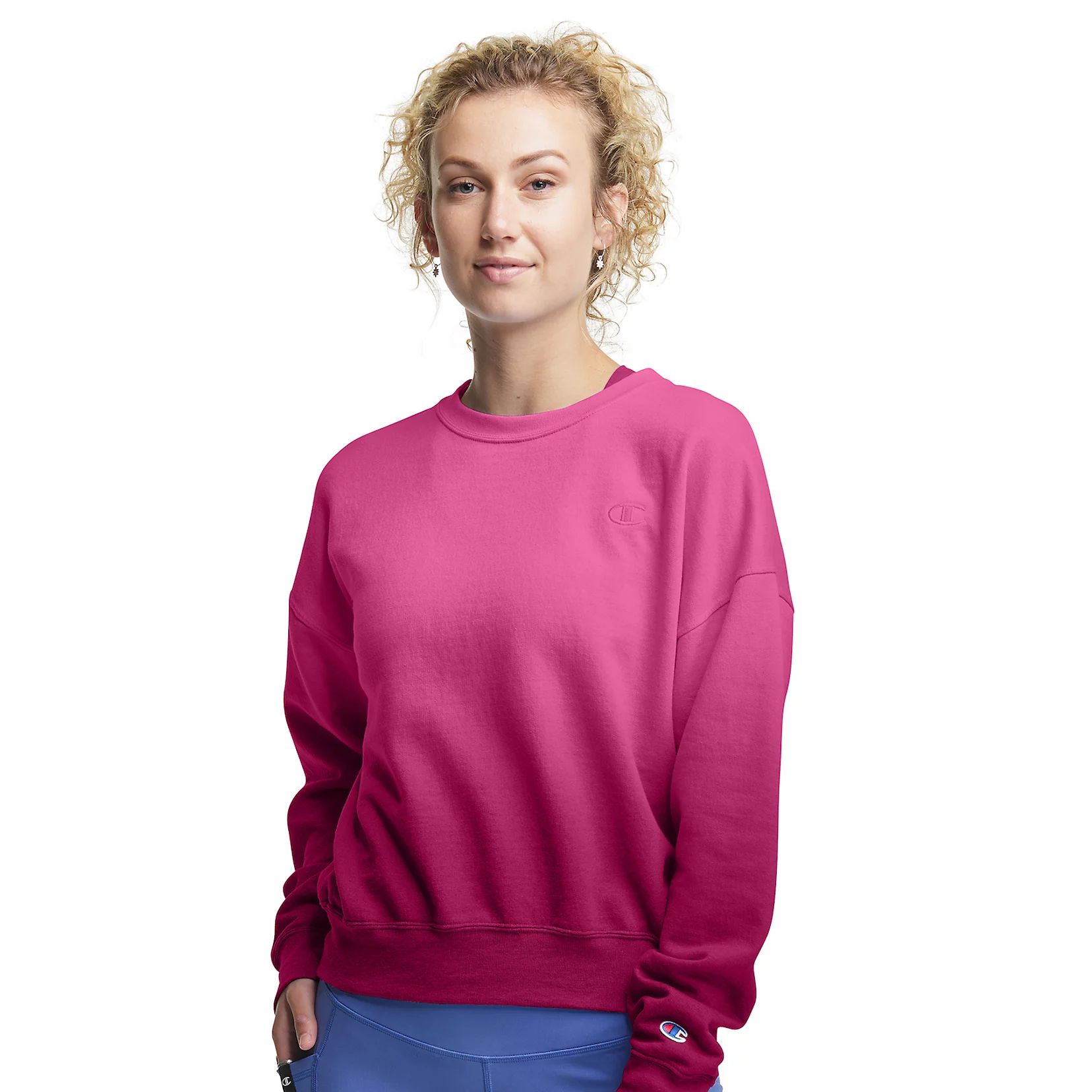 Women's Champion® Powerblend Ombre Cropped Sweatshirt | Kohl's