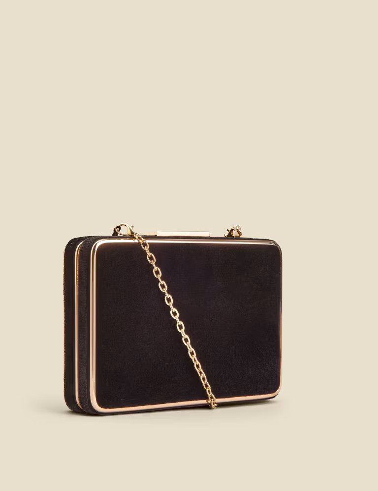 Velvet Chain Strap Clutch Bag | Marks & Spencer (UK)