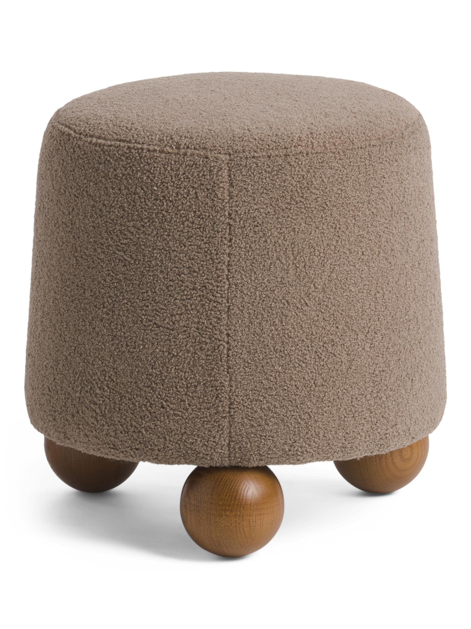 3 Ball Legs Round Ottoman | TJ Maxx