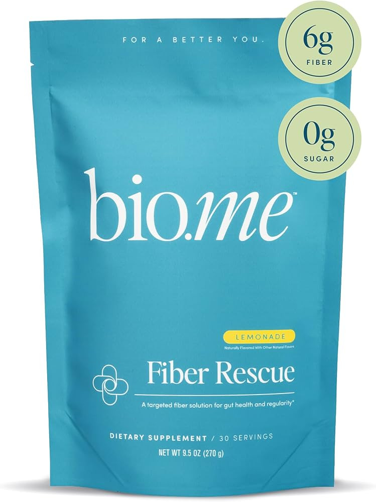 Fiber Rescue - Psyllium Husk Powder for Digestive Health & Bloating Relief, Sugar Free Lemonade F... | Amazon (US)