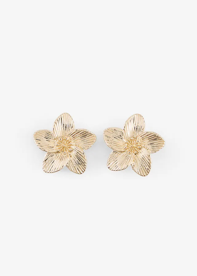 Oorstekers met bloemmotief goudkleurig | Bonprix NL (Influencer)