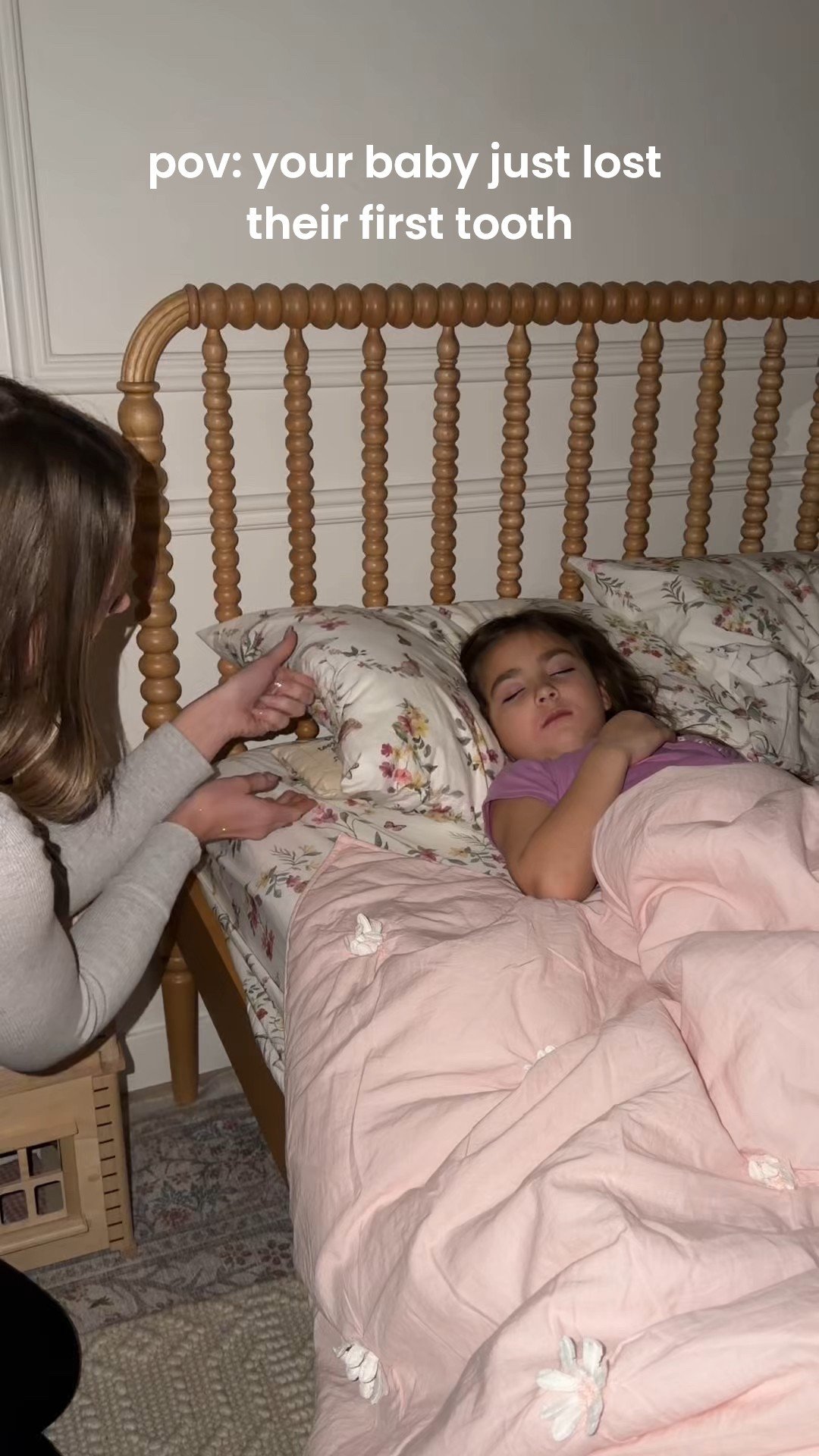 I love how excited she was to wake up her little brother 🥹

I seriously LIVE for these reactions how wholesome a child's imagination is!

Here's some fun things I did!
1. Glitter foot prints
2. A note from the tooth fairy
3. Glitter money
4. A special tooth pillow
5. A tooth jar with sparkles
6. A fairy wax stamp!
#craftymoms 

#motherhoodunplugged #childhoodmemories

#LTKKids #LTKmomlife