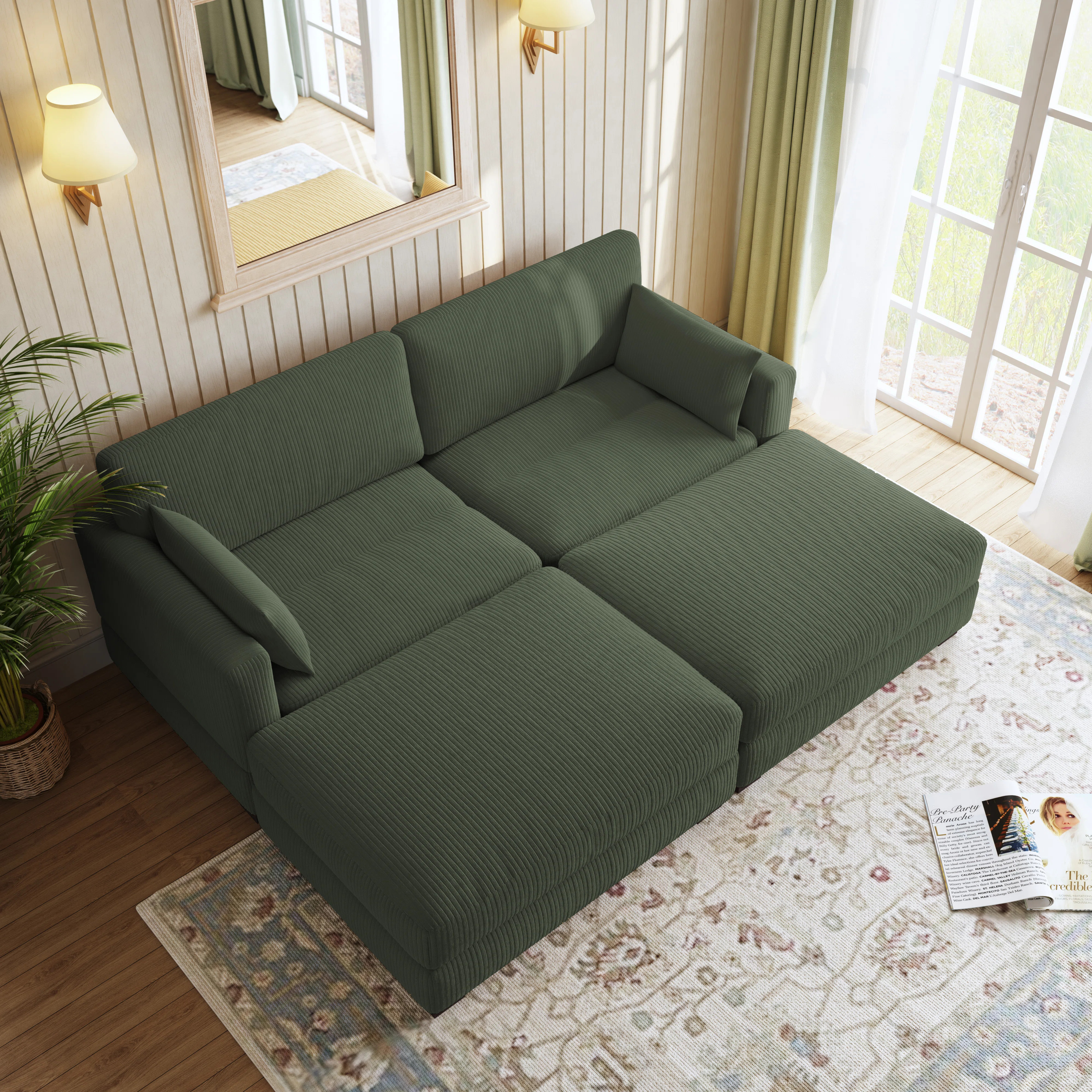 Wade Logan® Bentura 88 Corduroy Sleeper Sofa & Reviews | Wayfair | Wayfair North America