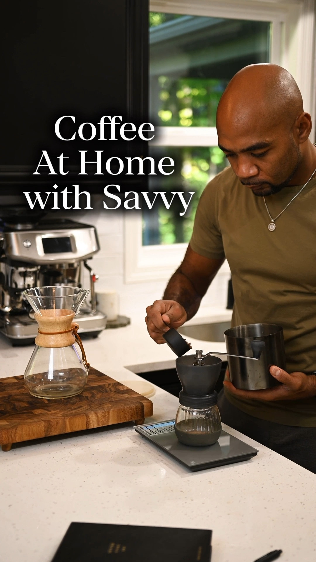 Here’s my pour-over coffee set up! 