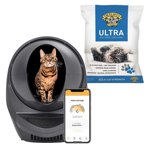 Bundle: Litter-Robot WiFi Enabled Automatic Self-Cleaning Litter Box + Dr. Elsey's Precious Cat U... | Chewy.com