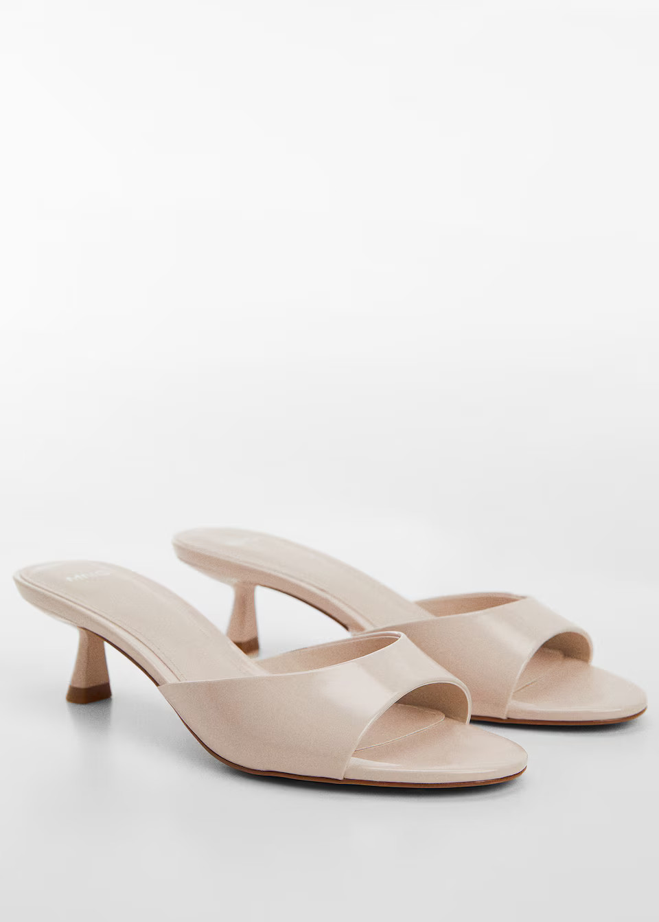 Patent leather effect heeled sandal -  Women | Mango USA | MANGO (US)