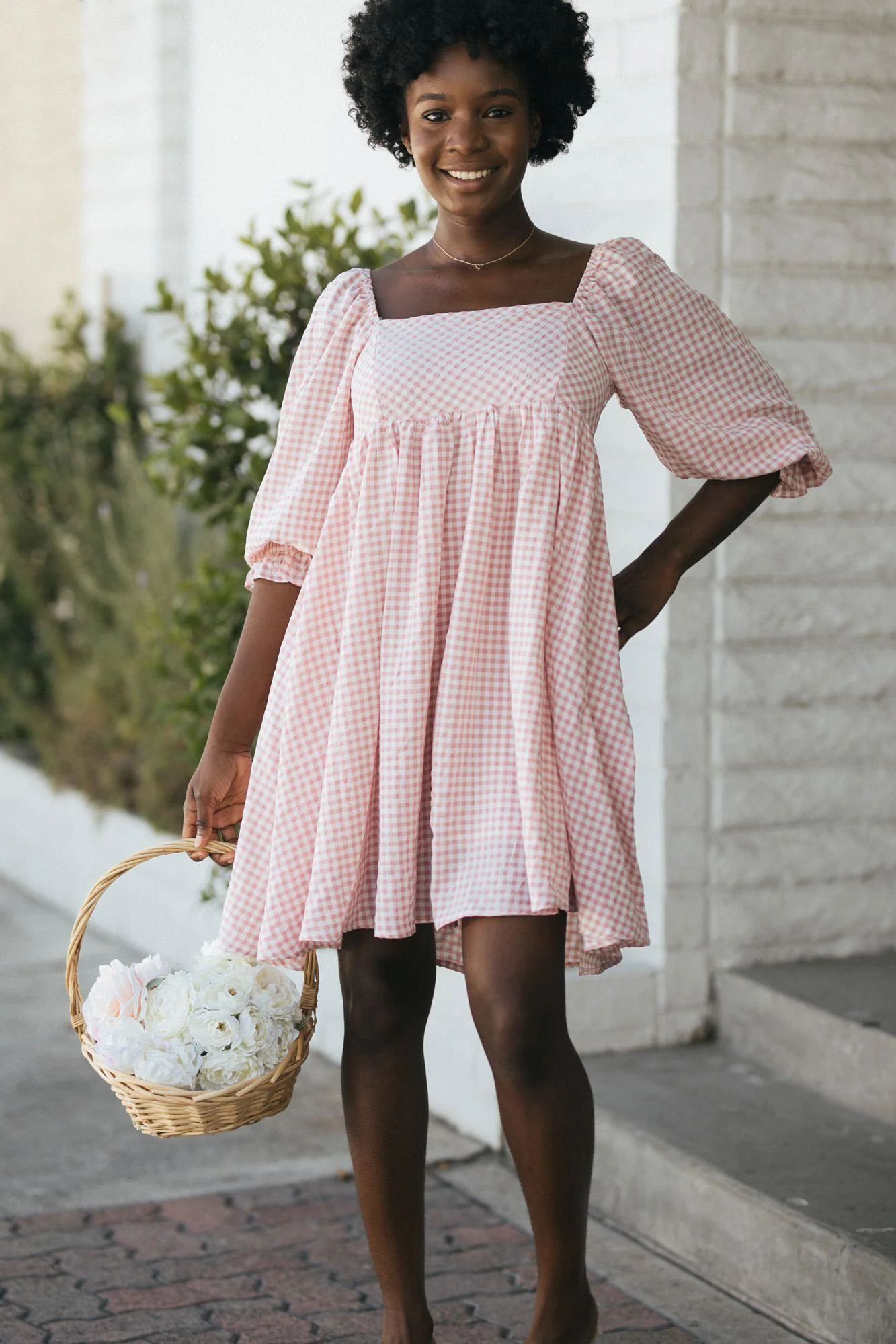 Blaire Puff Sleeve Mini Dress | Morning Lavender