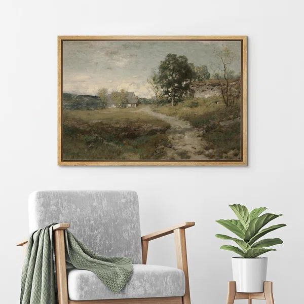 Rustic Countryside " IDEA4WALL Framed Canvas Print Wall Art Country Village Rustic Rural Landscap... | Wayfair North America