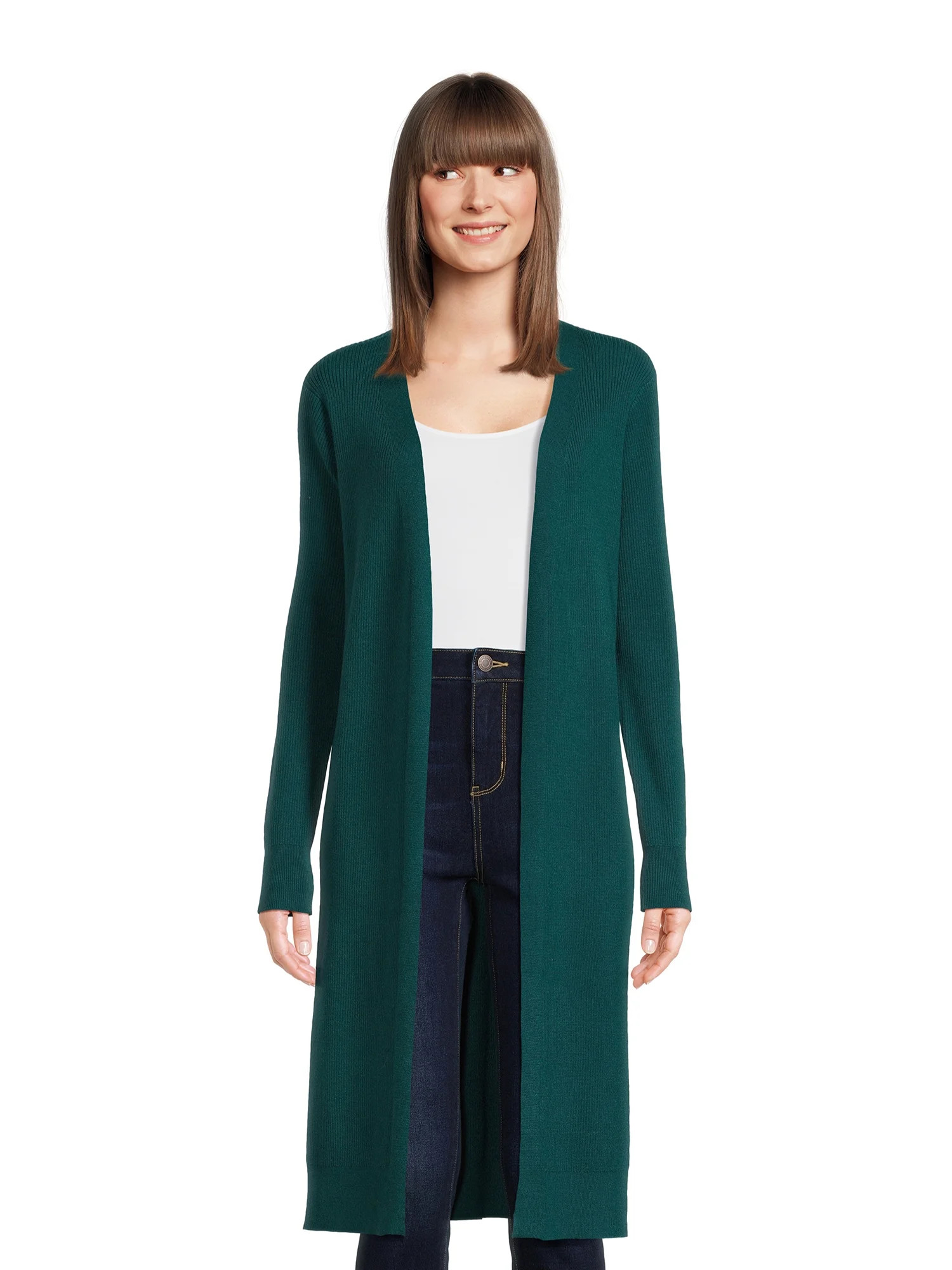 Time and Tru Women's Ribbed Duster Cardigan | Walmart (US)
