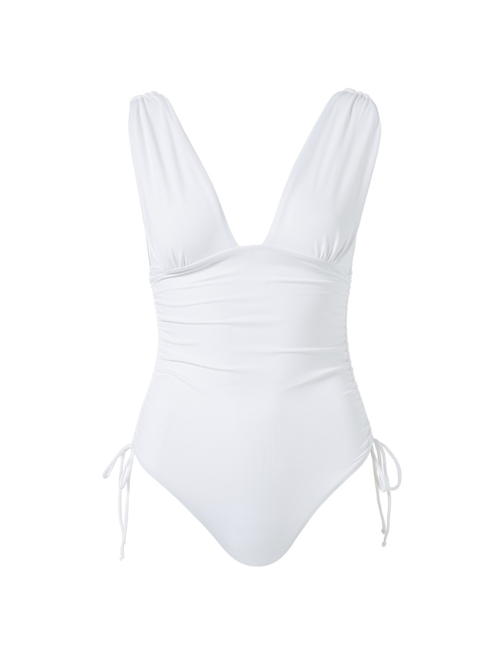 Women's Chile Ruched One-Piece Swimsuit - White - Size 12 | Saks Fifth Avenue