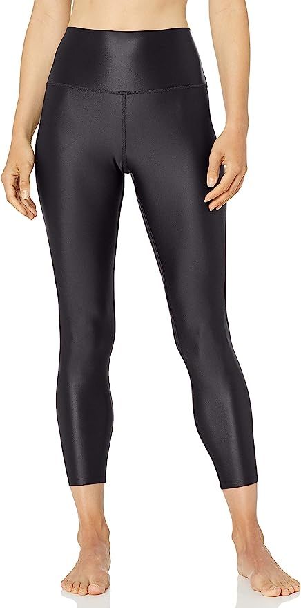 Amazon Brand - Core 10 Women's Icon Series Liquid Shine High Waist Yoga 7/8 Crop Legging | Amazon (US)