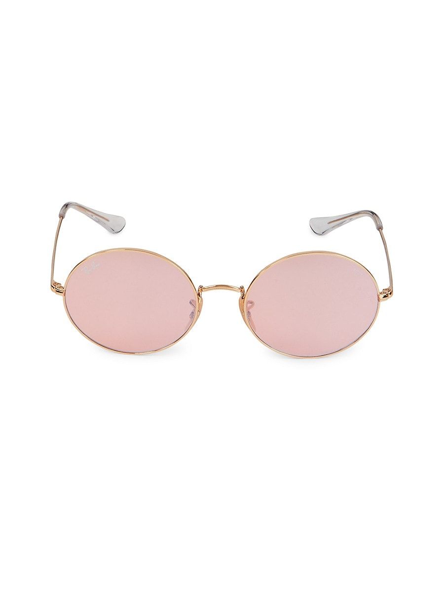 Ray-Ban Women's RB1970 54MM Round Sunglasses - Pink Gold | Saks Fifth Avenue OFF 5TH
