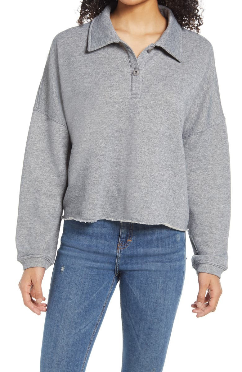 BP. French Terry Polo Top | Nordstrom | Nordstrom