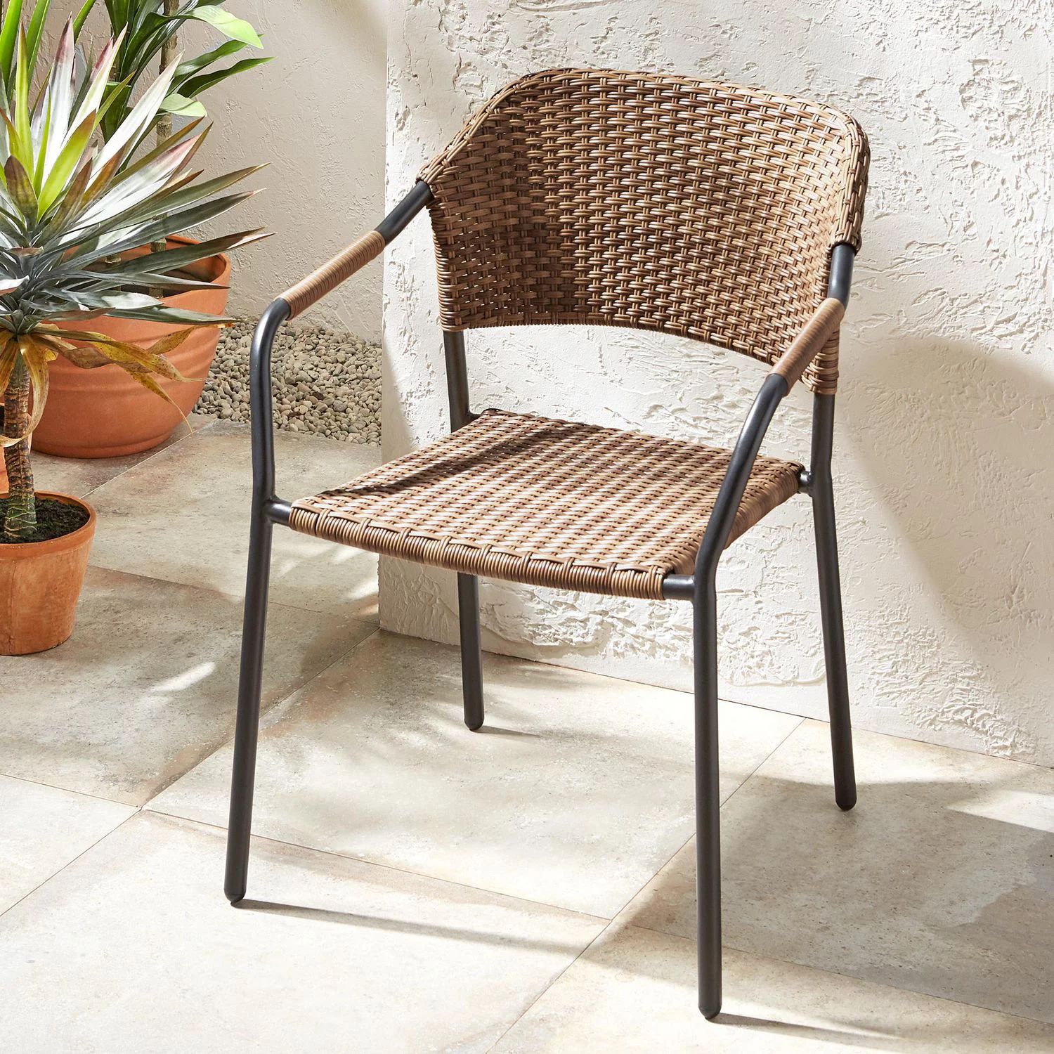 Mainstays Wicker Stacking Chair, Handwoven wicker | Walmart (CA)