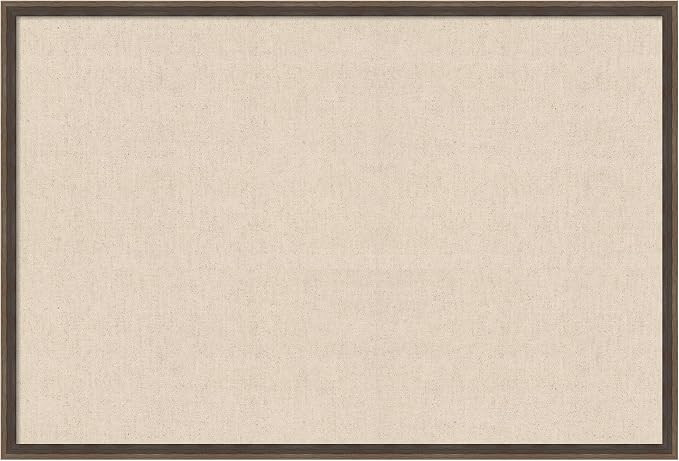 Amanti Art Framed Fabric Pinboard 37 x 25, Neutral Linen Pinboard Printed Modern Contemporary Bul... | Amazon (US)