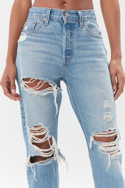 Levi's 501 Crop Jean - Luxor Street - Blue 32 at Urban Outfitters | Urban Outfitters (US and RoW)