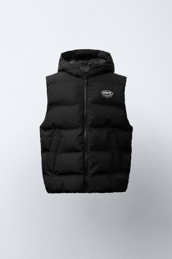 WATER REPELLENT HOODIE VEST | Zara US