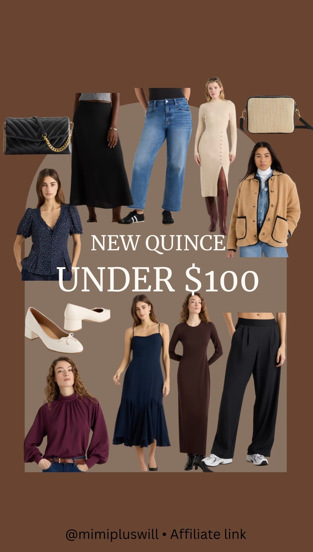 New arrivals at Quince under $100! 

Womens denim | jeans | sweater dress | wedding guest dress | purse | leather bag | heels 
Follow @mimipluswill for more! 

#LTKFindsUnder100 #LTKWorkwear #LTKSaleAlert
