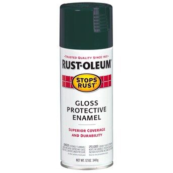 Rust-Oleum Stops Rust Gloss Dark Hunter Green Spray Paint (NET WT. 12-oz) | Lowe's
