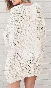 Mafulus Women's Crochet Cardigan Sweaters Lightweight Summer Kimono | Amazon (US)