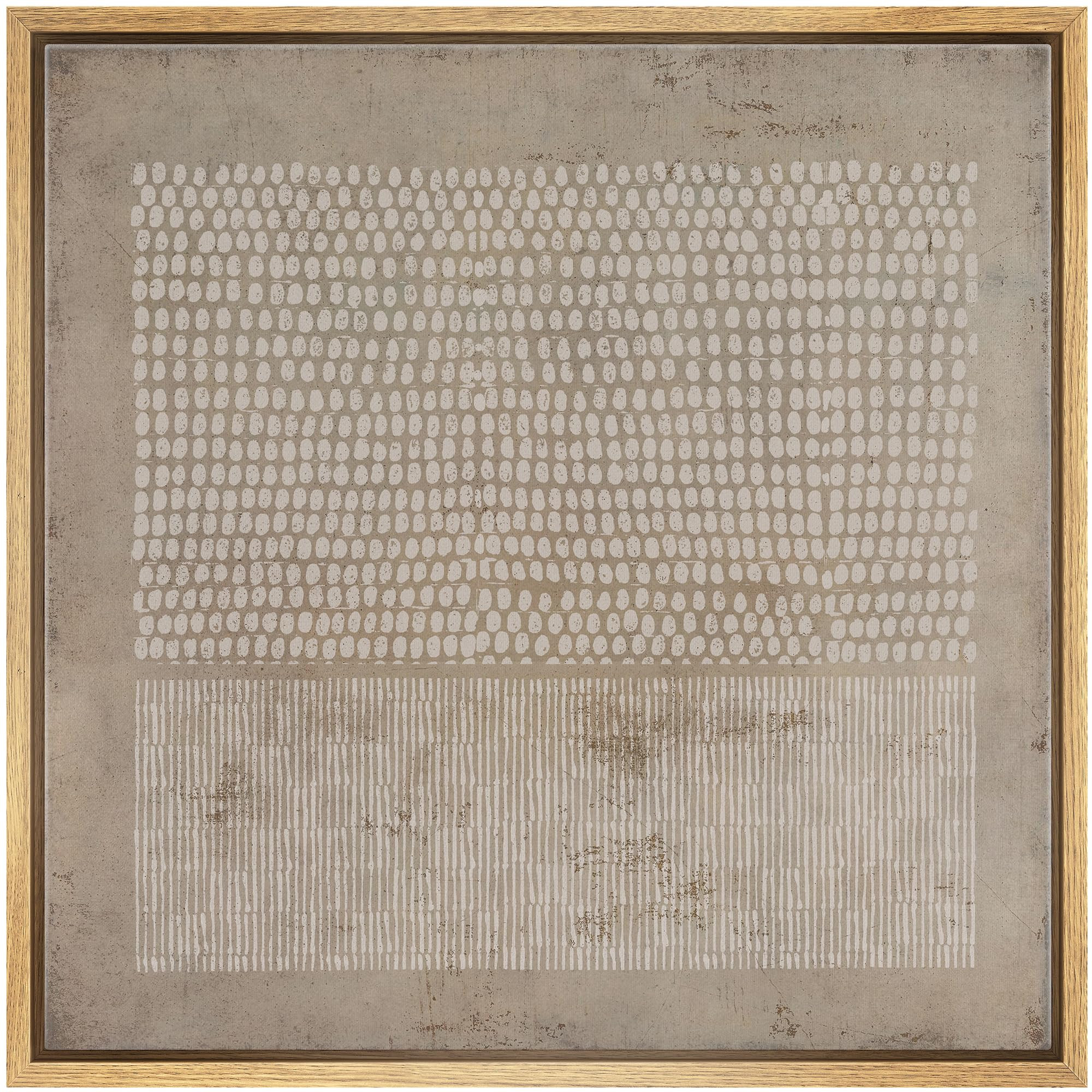 SIGNWIN Framed Canvas Print Wall Art Gunge Dark Pastel Geometric Pattern Abstract Shapes Illustra... | Amazon (US)