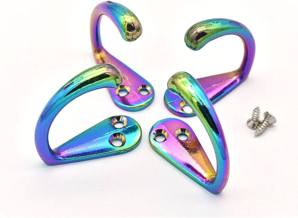 noyin Metal Rainbow Wall Hook with Screws Decorative Hooks Coat Hangers Rack Bag Hooks Bath Towel... | Amazon (US)