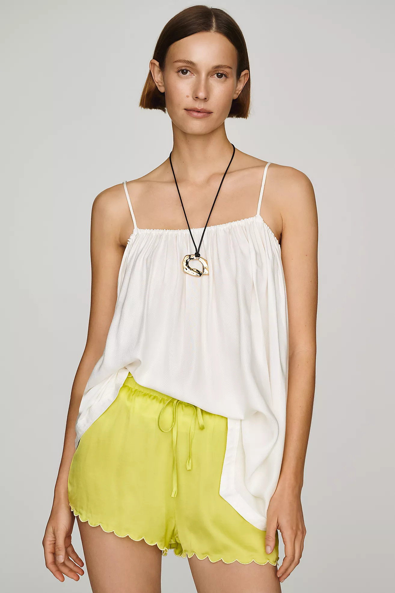 LyreBird Silky Scalloped Shorts | Anthropologie (US)