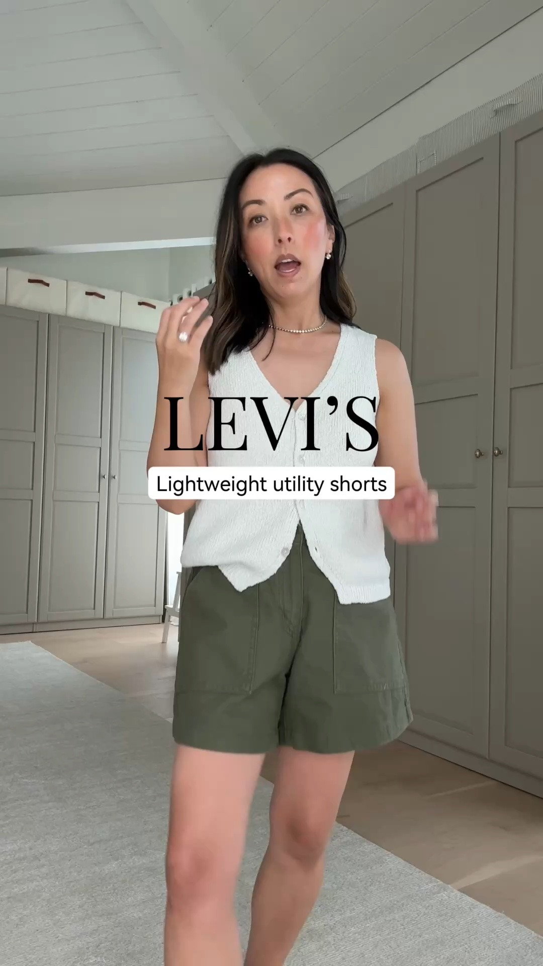 These shorts are such a great length if you don’t want something too short or too long. Wearing size 26 in the shorts and a small in the knit vest.

#LTKmomlife #LTKPetite