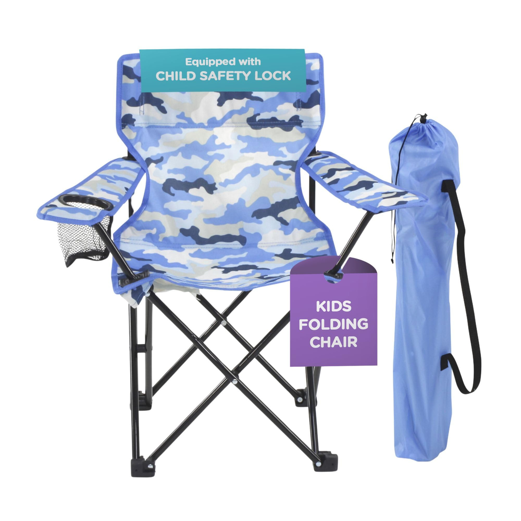 Emily Rose Kids Folding Beach Camp Chair with Safety Lock - Camping Travel Chair for Boys Girls T... | Amazon (US)