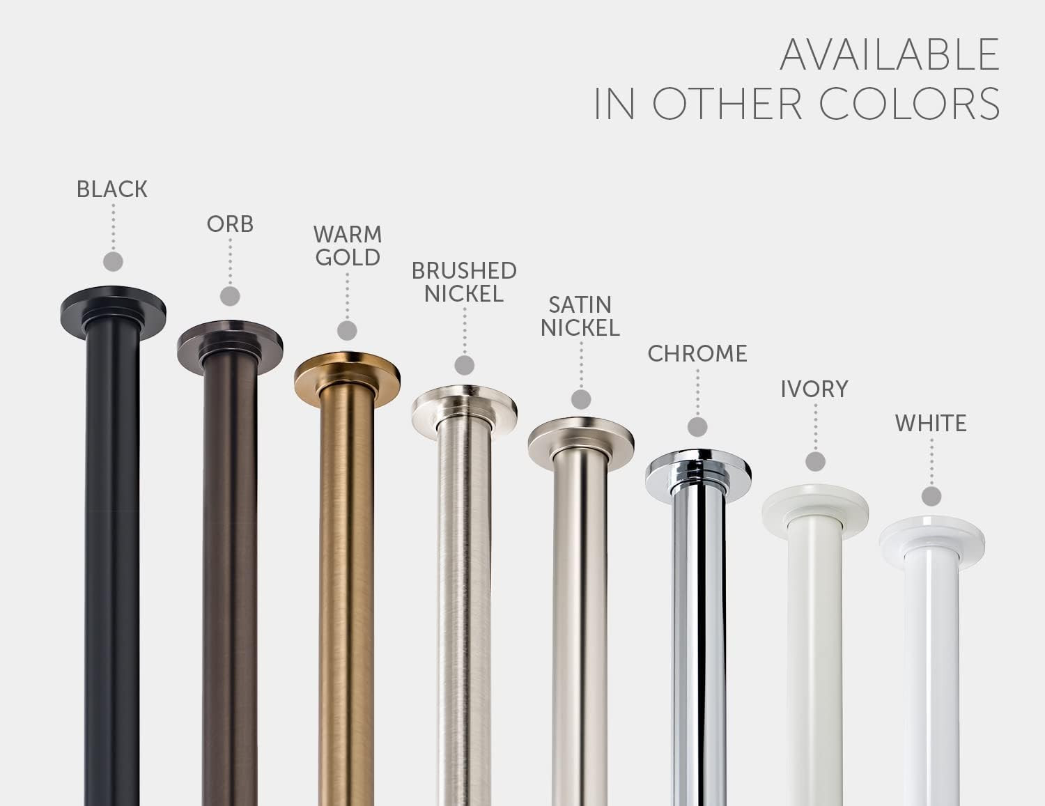 Ivilon Tension Curtain Rod - Spring Tension Rod for Windows or Shower, 54 to 90 Inch. Warm Gold | Amazon (CA)