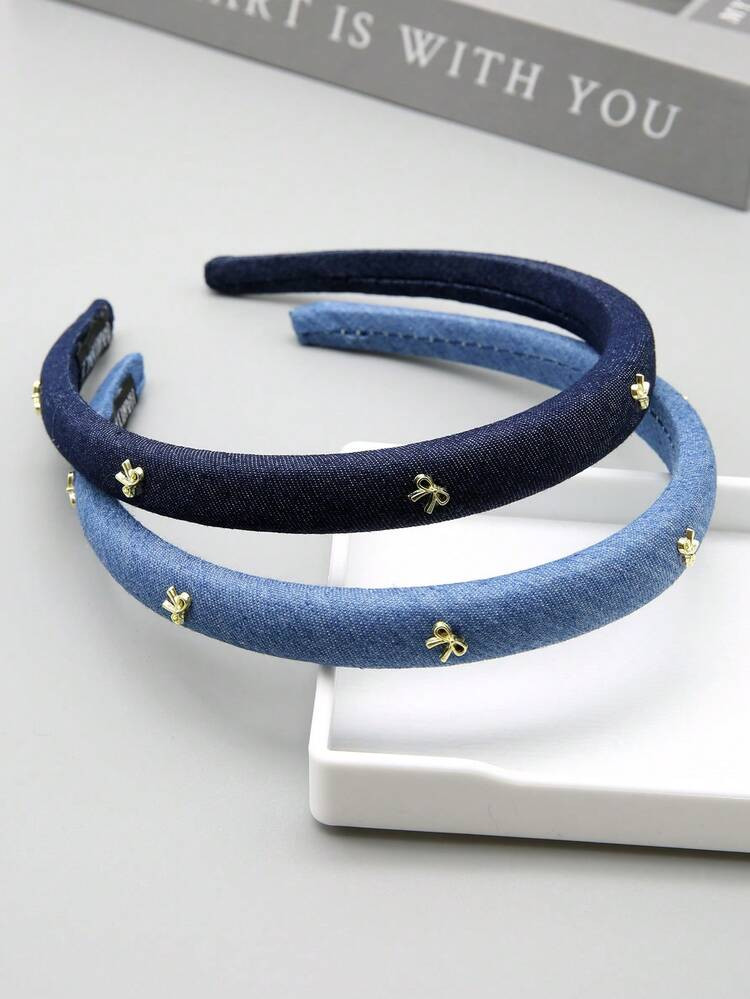 Navy blue headband with bows | SHEIN