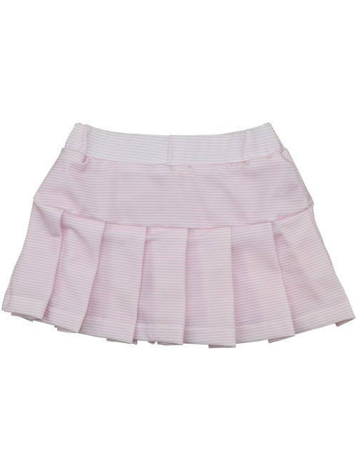 Pink Mini Stripe Lycra Tennis Skirt | Cecil and Lou