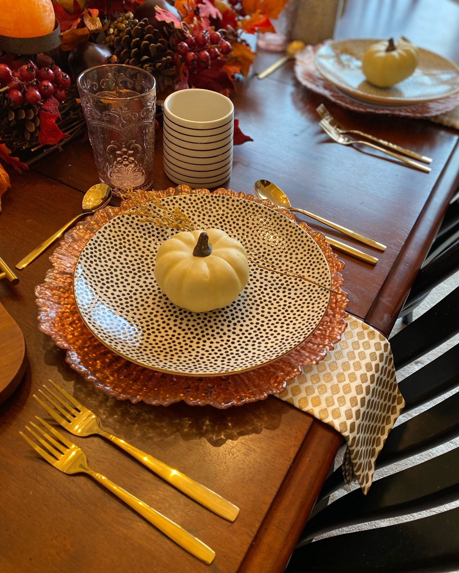 Fall Dining Table. 🍁🍂 Get gorgeous pieces perfect for entertaining. Love our spotted dinnerware & fall candles! #hostessgifts #hostesdgifts

#falldecor #fallcenterpiece #flatware #diningtable #pumpkin #homedecor #home #fall #walmart #dinnerware #whitepumpkins #candleholder #walmartfinds #betterhomes #betterhomesandgardens #betterhomes&gardens #thymeandtable #pioneerwoman  #hostess #holidayhostess #giftsforher #thanksgiving #thanksgivingdecor #givethanks
 


#LTKSeasonal #LTKU #LTKwedding #LTKsalealert #LTKhome #LTKHoliday #LTKfamily #LTKunder50 #LTKunder100 #LTKstyletip