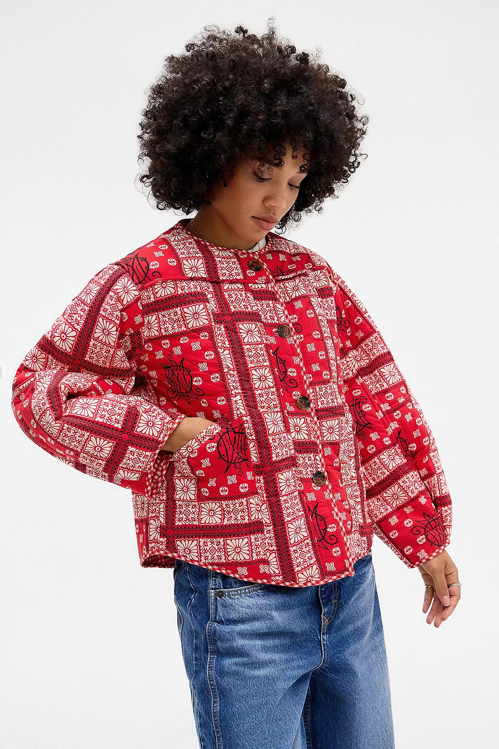 Damson Madder Macy Reversible Liner Jacket | Urban Outfitters UK