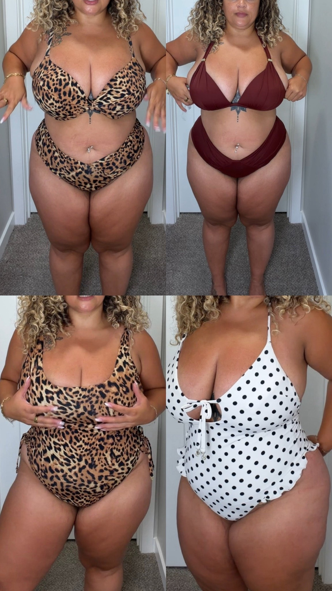 Wearing a xl in bottoms and xxl in tops. One piece wearing an xl

#LTKPlusSize #LTKSwim #LTKU
