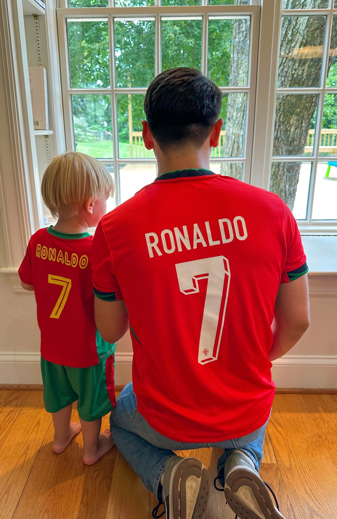 Soccer stars in the making ⚽️🤍 Nothing cuter than twinning in their favorite Ronaldo jerseys. Linking both kids + adult versions so you can twin too! 


toddler boy outfit, father son matching outfits, soccer jersey kids, Ronaldo jersey toddler, matching dad and son outfits, game day style, family matching looks

#LTKParties #LTKKids #LTKFamily