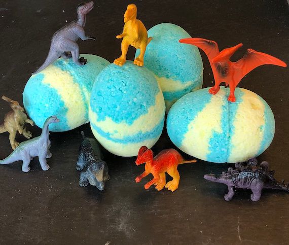 Dinosaur Bath Bomb - Surprise Inside Egg - Dinosaur Toy Birthday Gift - Dino Egg Bath Bombs - Kid... | Etsy (US)