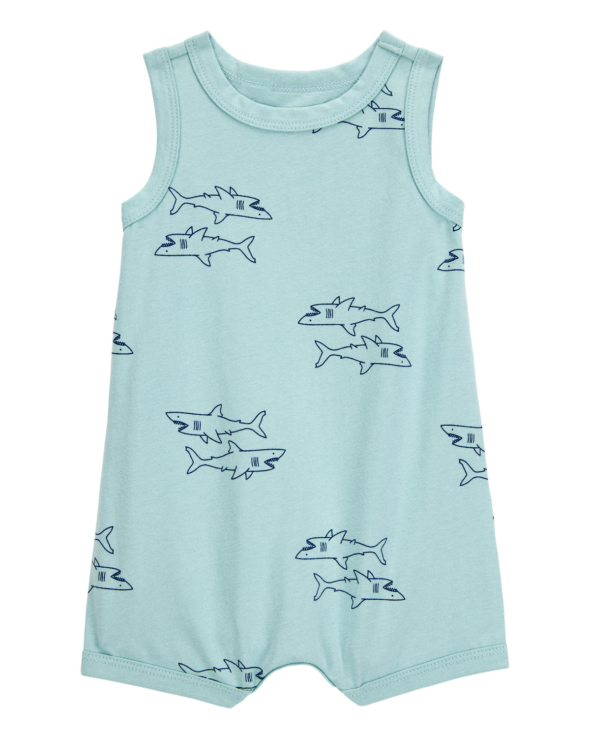 Baby Shark Print Cotton Romper - Blue - Carter's | Carter's | Carter's Inc