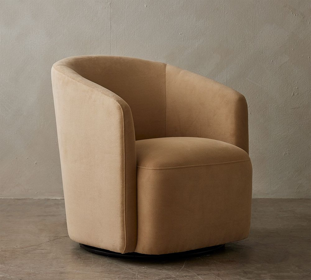 Preston Upholstered Swivel Armchair | Pottery Barn (US)