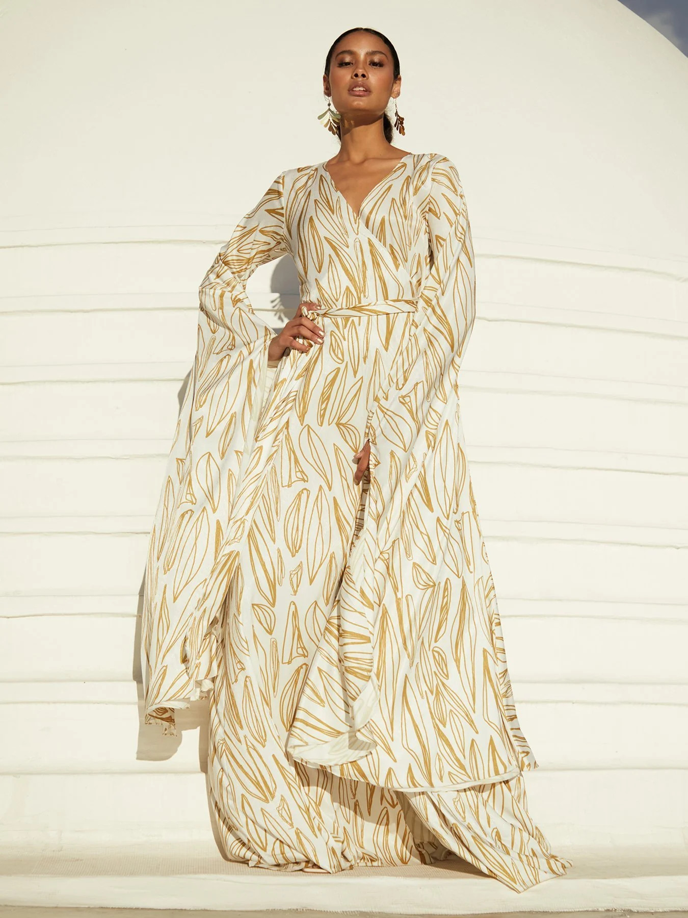 Maya Dress - Fiore Gold | Diarrablu