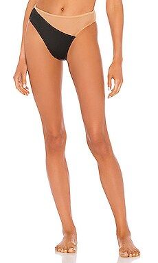 Norma Kamali Snake Mesh Bikini Bottom in Black & Nude Mesh from Revolve.com | Revolve Clothing (Global)