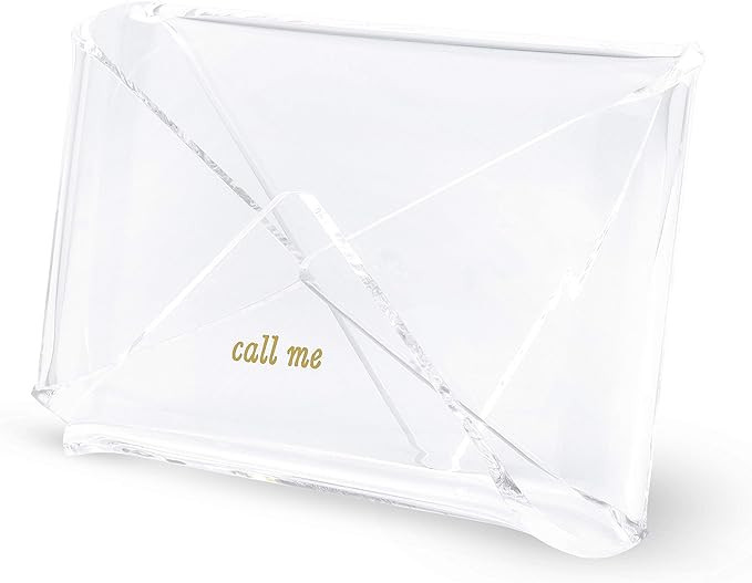 Kate Spade New York Business Card Holder for Women, Stylish Clear Acrylic Business Card Organizer... | Amazon (US)