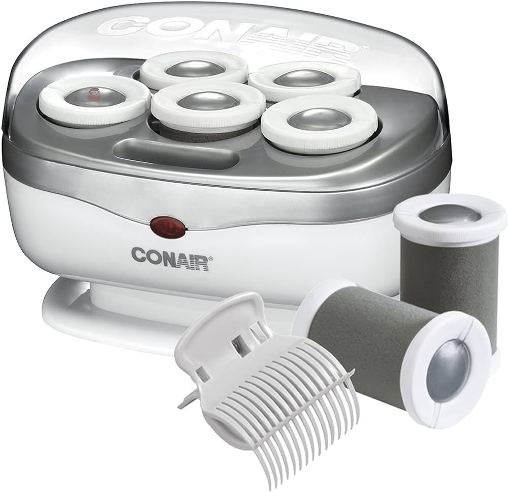 Conair Instant Heat Travel 1.5-Inch Hot Rollers, White, Set of 5 | Amazon (US)