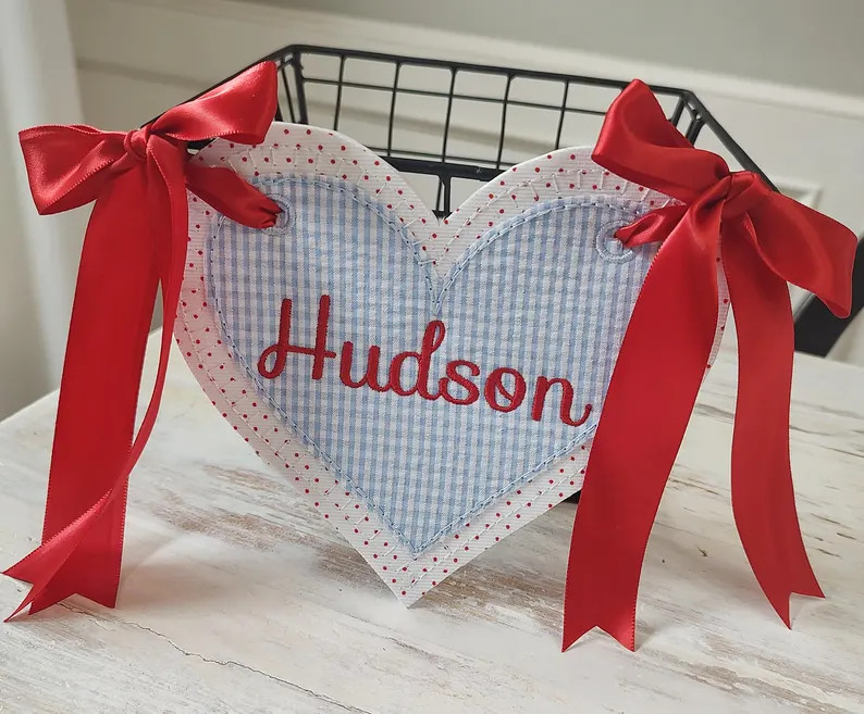 Valentine Basket Tag, Gingham, Valentine Keepsake Tag, Bucket Tag, Valentine Label - Etsy | Etsy (US)