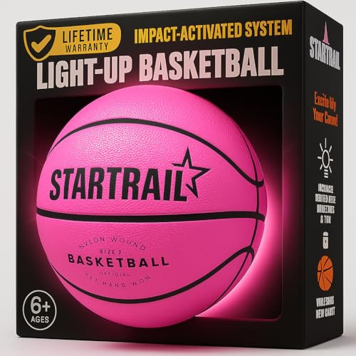 Light-Up Basketball | Glow in the Dark Sports Gift for Girls 8+ | LED Ball Size 7, official Size & Weight | Glowing Lighted Basket ball | Coolest Things for Boys & Girls | Toys for 10-Year-Old Kids | Amazon (US)