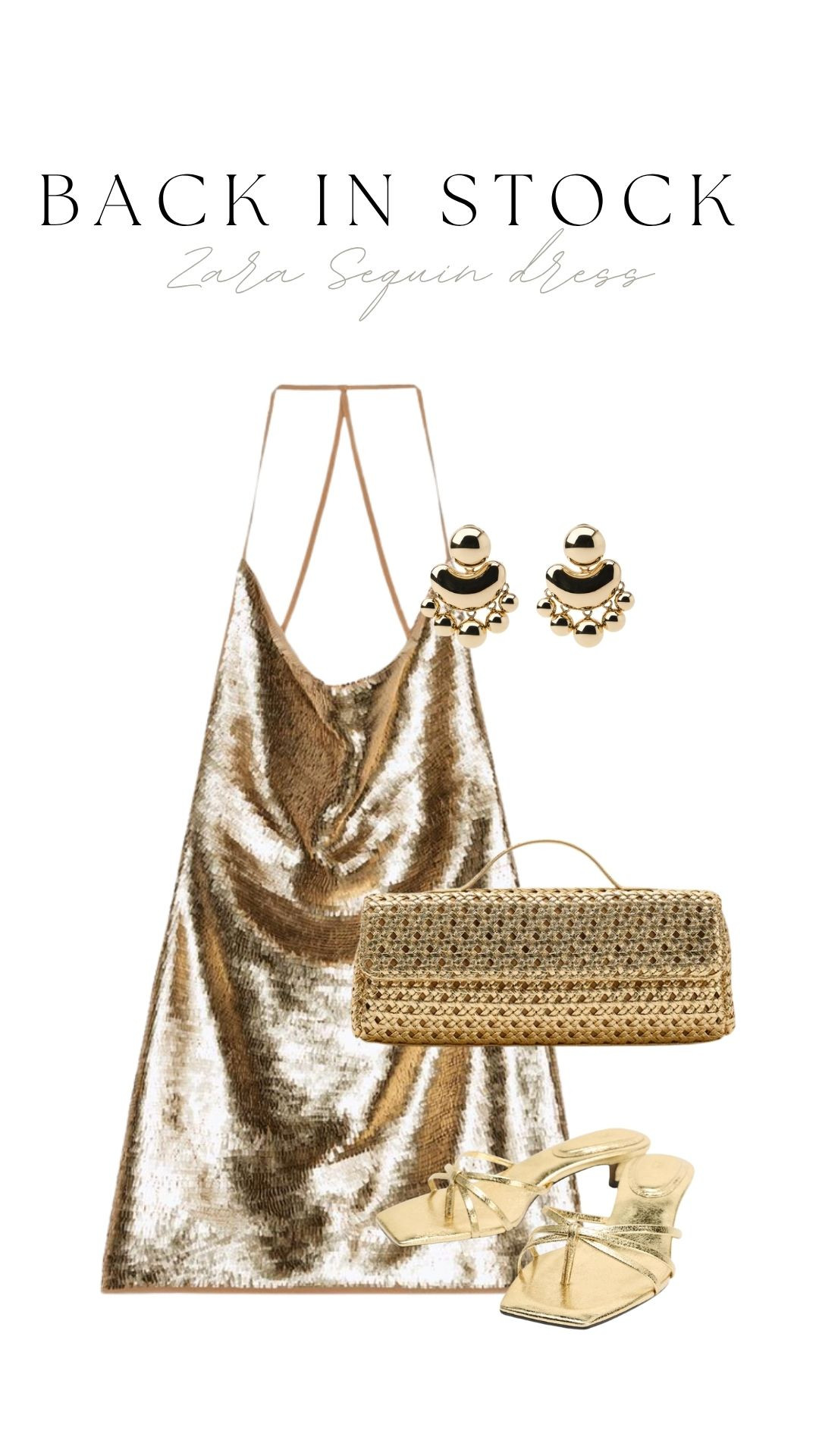 This Viral Sequin Dress is back in stock! ✨ 

Gold Sequin Dress, Metallic Sequin Midi Dress, Cowl Neck Dress, Draped Sequin Dress, Gold Occasionwear, Evening Glam Look, Party Dress Styling, Ibiza Style  

 #LTKuk #LTKsummer #LTKdresses