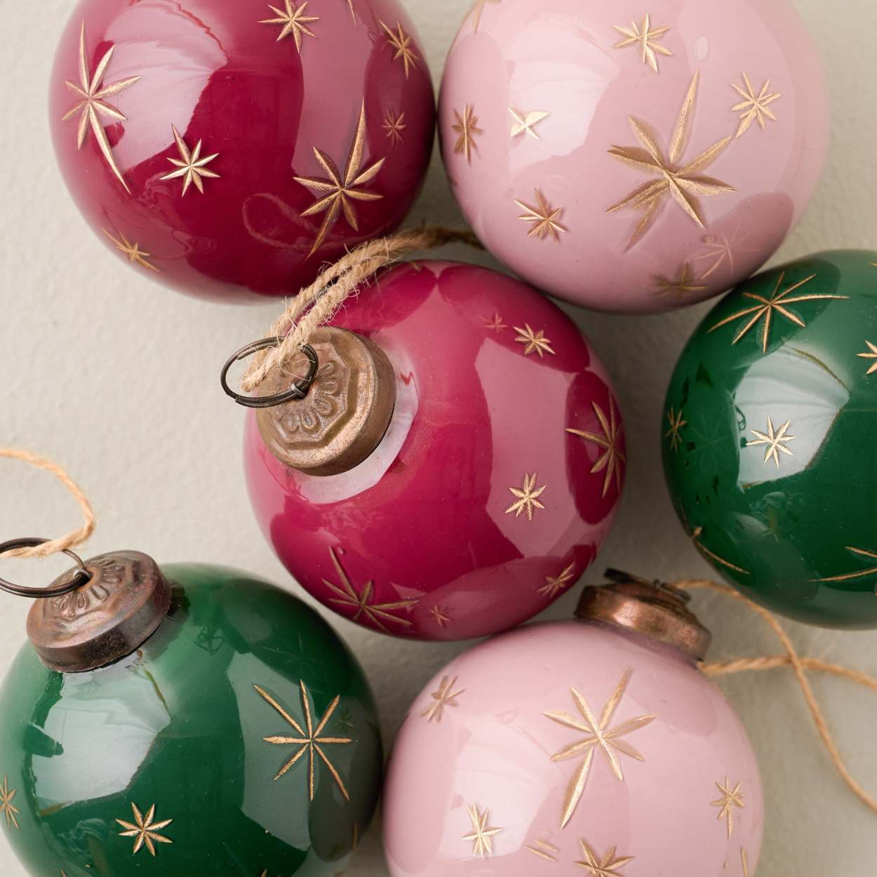 Gold Painted Star Ornament Set of 6 | Magnolia