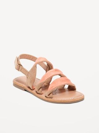 Faux-Suede Twisted Strappy Sandals for Toddler Girls | Old Navy (US)